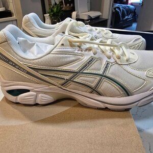 Asics White and Cream Athletic Shoes